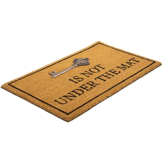 Northlight Key is Not Under the Mat Coir Outdoor Doormat 18" x 30" Brown {6}