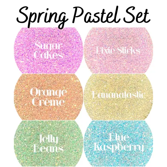 Glitter Spring Pastel Set by Glitter Heart Co.&trade; {1}