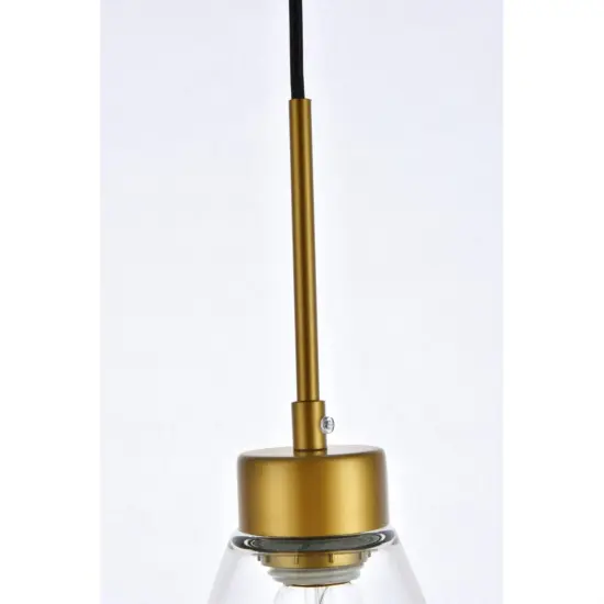 Mera 1 light brass pendant {5}