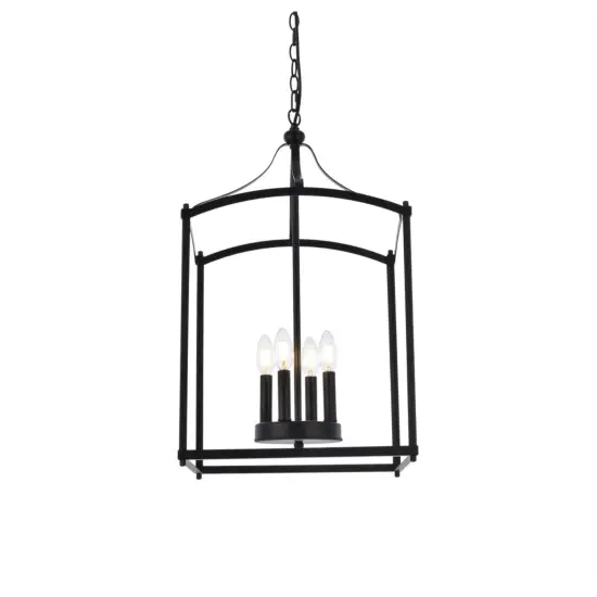 Janet 4 lights pendant in black {3}