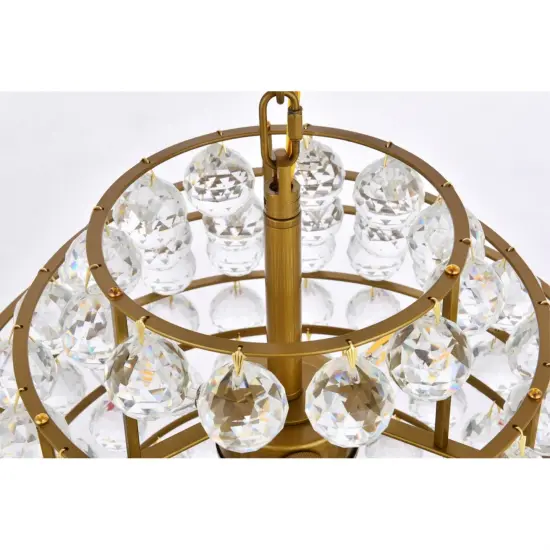 Savannah 16 inch pendant in brass {6}