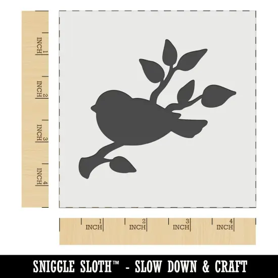 Bird Sitting on a Tree Branch Wall Cookie DIY Craft Reusable Stencil {7}