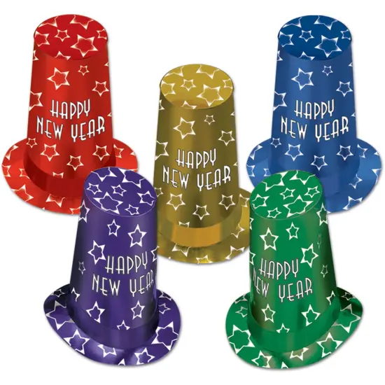 New Year Super Hi-Hats (Pack of 10) {1}