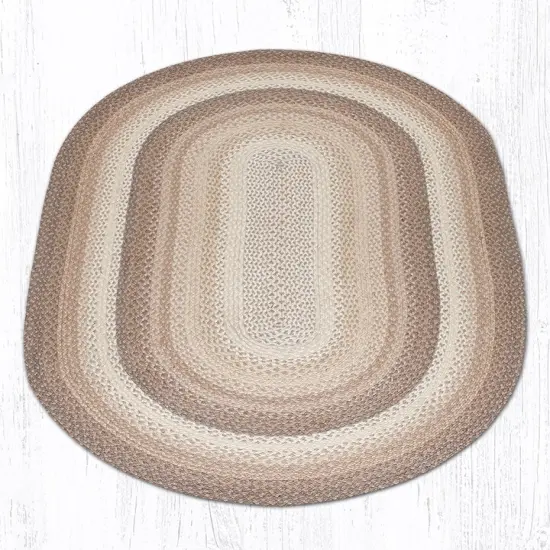 Earth Rugs C-776 Natural Oval Braided Rug 4 Feet X 6 Feet {1}