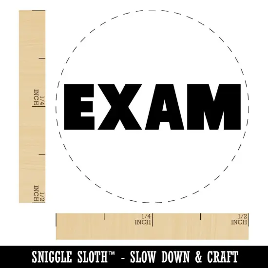 Exam Bold Text Test Teacher School Self-Inking Rubber Stamp for Stamping Crafting Planners Lime Green {1}