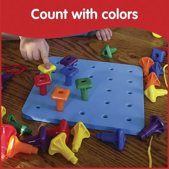 Geo Giant Peg Board, Pegs, and Lacing Set {5}