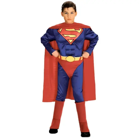 Rubies Superman with Chest Child Halloween Costume, Large 10-12 Blue {1}