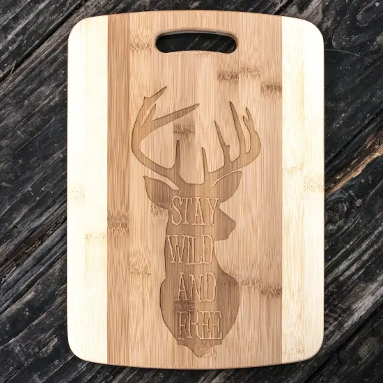 Stay Wild and Free Deer Cutting Board {1}