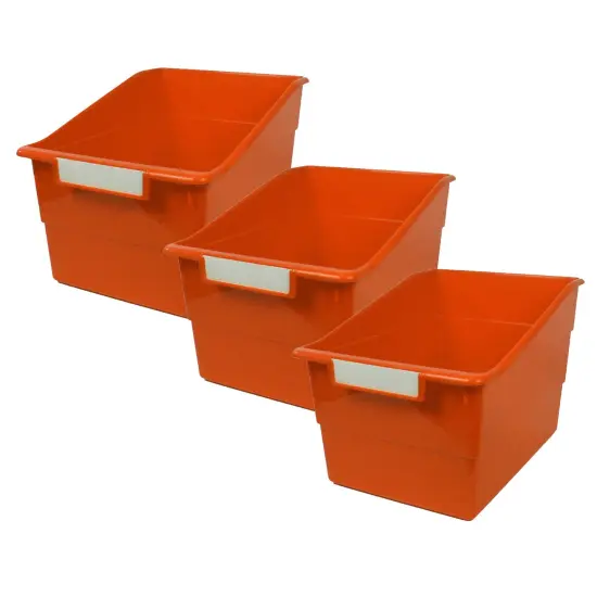 Tattle&reg; Wide Shelf File, Orange, Pack of 3 {1}