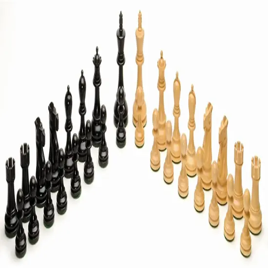WE Games Jacques Style Chess Pieces, Weighted with 3.69 in. King {3}