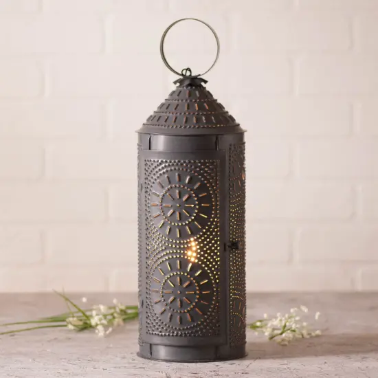 Irvins Country Tinware 18-Inch Chimney Lantern in Kettle Black {3}