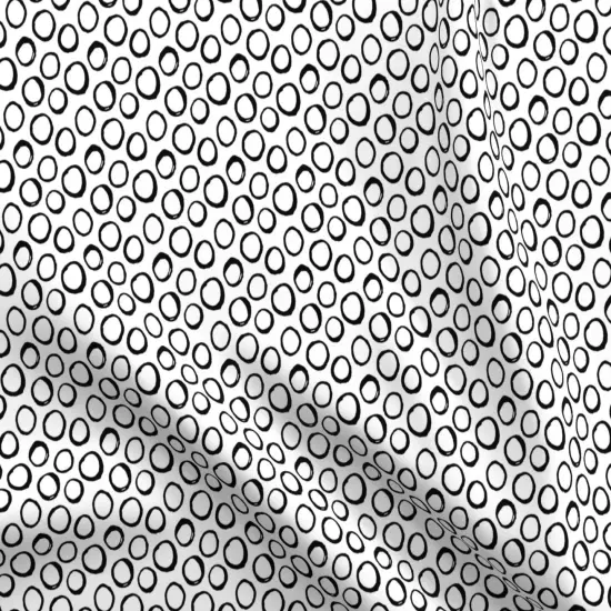 Various Fabrics by the Yard or Fat Quarter Black And White Circles Modern Geometric Fun Bubbles Monochrome Watercolor Doodles Custom Printed Fabric by Spoonflower {5}