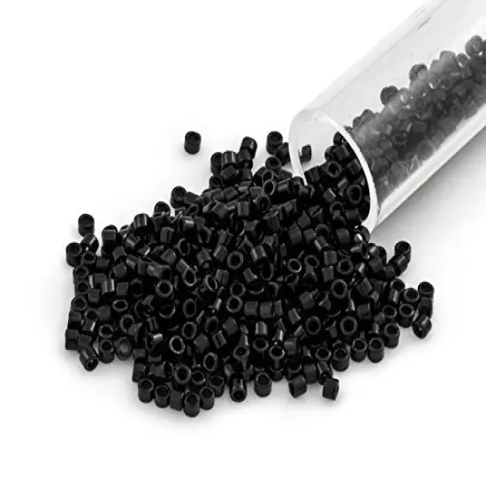 Miyuki Delica Seed Bead 11/0 Opaque Black {6}