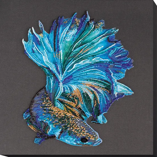 Bead Embroidery Kit - Blue gold {1}