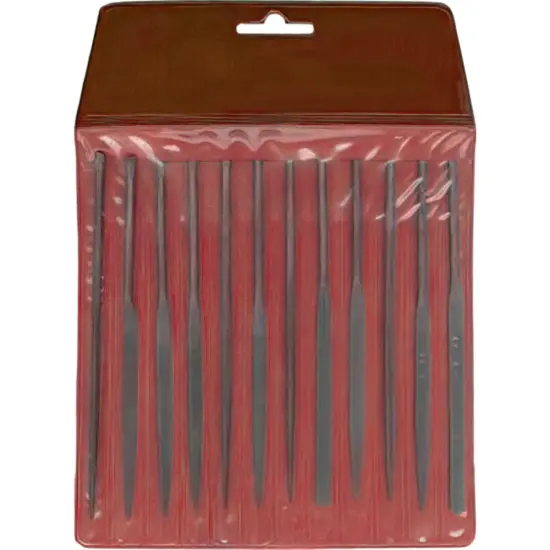 12 PIECE HAND MINIATURE SIZE MINI SMALL NEEDLE METAL WORKING FILE TOOL SET KIT {1}