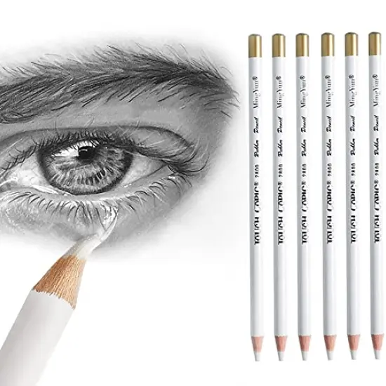 Eraser Pencils Set for Artists, Wooden Sketch Eraser Pen for Charcoal Drawings, Professional Highlight Painting Eraser for Sketching, Revise Erasing Details for Students Limner {1}
