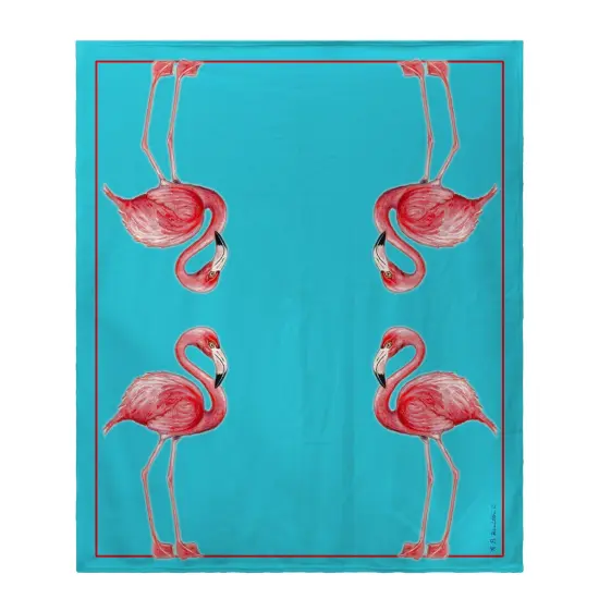 Betsy Drake Flamingo Throw Blanket {1}