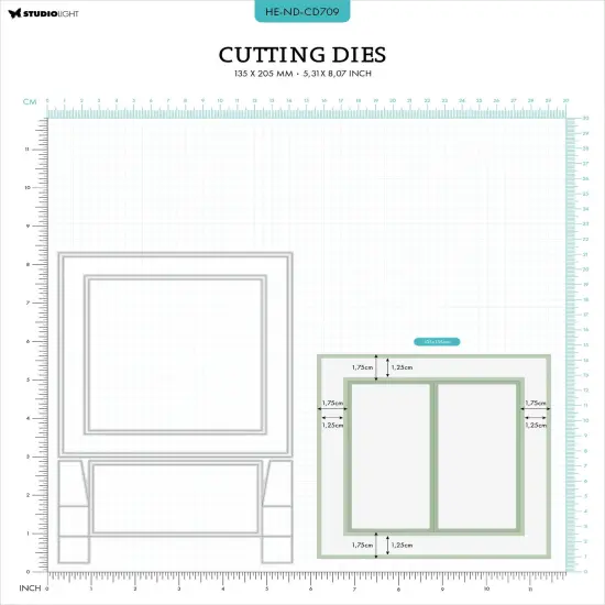 Studio Light HEN Natures Dream Cutting Die-Nr. 709, Square Due Flip Card {4}