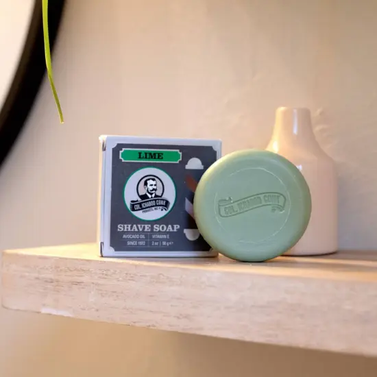 Col Conk Lime Shaving Soap - Traditional Glycerine Lime Scented Shave Soap Bar {7}