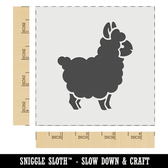Llama Alpaca Chibi Wall Cookie DIY Craft Reusable Stencil {6}