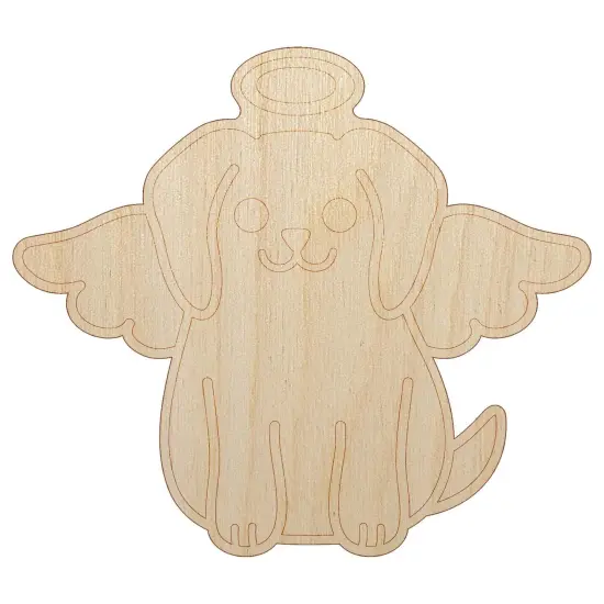 Dog Angel Unfinished Wood Shape Piece Cutout for DIY Craft Projects {7}