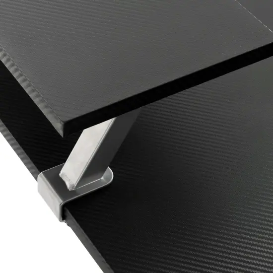 Techni Office Solutions 63" Black and White Unique Techni Sport Warrior L-Shaped Computer Gaming Desk {7}