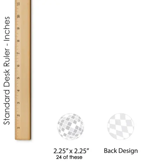 Big Dot of Happiness Disco Ball - DIY Shaped Groovy Hippie Party Cut-Outs - 24 Count {6}