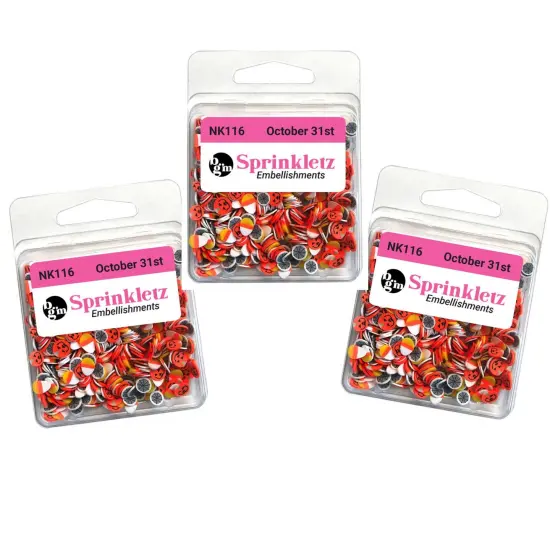 Buttons Galore Colorful Polymer Clay Embellishments for Craft Scrapbooks Cardmaking (October 31st, 1,800 Pieces - 36 Grams) {1}