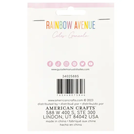American Crafts Rainbow Avenue Confetti Button Pack-12 Pieces {3}