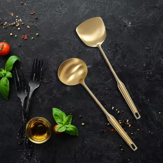 7Pieces Kitchen Cooking Utensil Set Storage Stand Stainless Steel Utensils Stand {2}