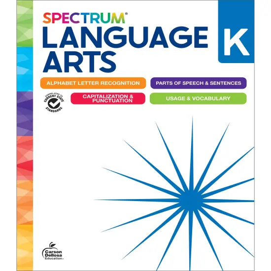 Spectrum Language Arts Kindergarten Workbooks, Activity Book for Kids Ages 5-6 Covering Alphabet, Grammar, Parts of Speech, Vocabulary, Sentences, and More, ELA Classroom or Homeschool Curriculum {1}