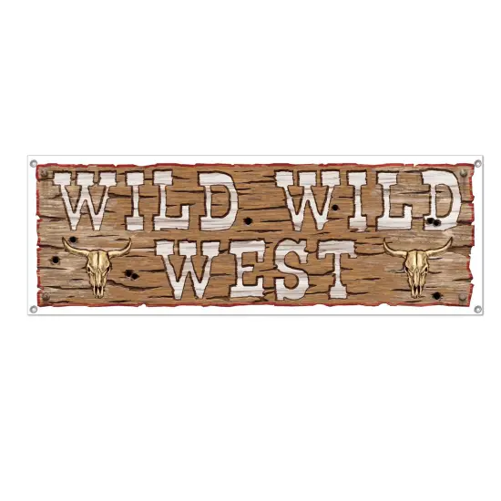 Wild Wild West Sign Banner (Pack of 12) {1}