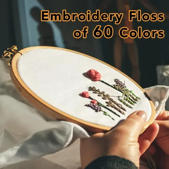 Embroidery Floss 60 Skeins per Pack for Cross Stitch Threads,Embroidery Thread for Friendship Bracelet Making,Embroidery String for Craft {5}