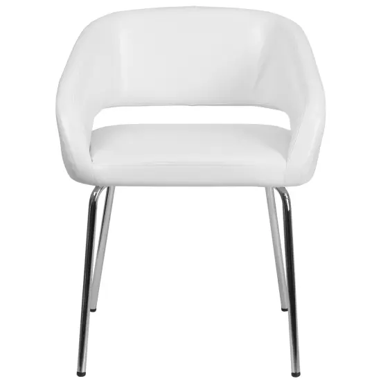 Emma and Oliver Contemporary LeatherSoft Side Reception Chair Brown {8}