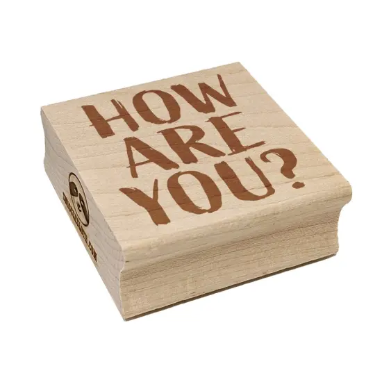 How Are You Sketchy Fun Text Square Rubber Stamp for Stamping Crafting {7}