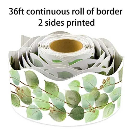 36 ft Per Roll Two Sided Printed Leaves Border for Classroom Back to School Decoration {6}