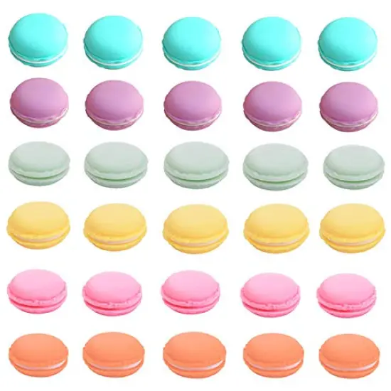 30 Pcs Cute Macaron Mini Storage Case Jewelry Box Case Container Earring Travel Organizer (Multicolor) {1}