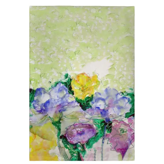 Betsy Drake Watercolor Garden Guest Towel {1}