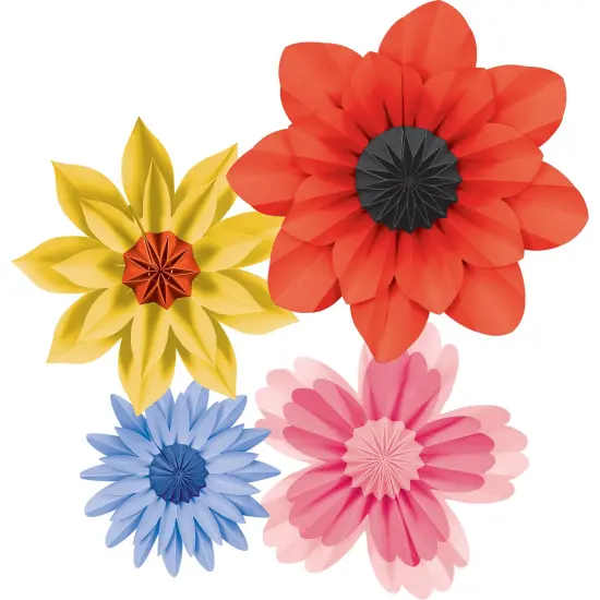 Wildflowers Paper Flowers, Pack of 4 {1}