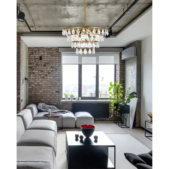 Ella 20 inch pendant in brass {2}