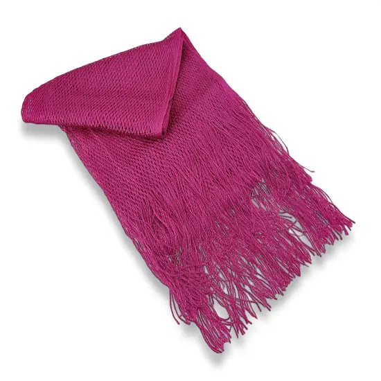 Open Weave Metallic Rayon Shawl 64 X 22 In. {3}