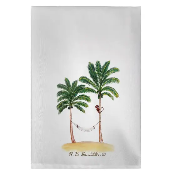 Betsy Drake Monkey & Palm Guest Towel {1}