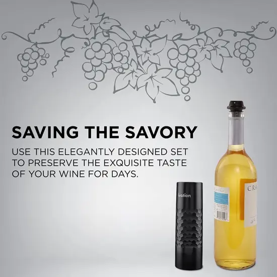 Ivation Rechargeable Wine Pump with Wine Bottle Stopper / Wine Bottle Sealer {4}