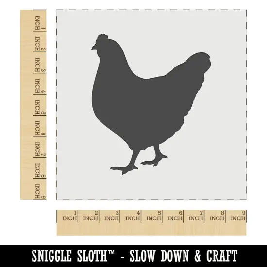 Solid Chicken Hen Farm Animal Wall Cookie DIY Craft Reusable Stencil {1}