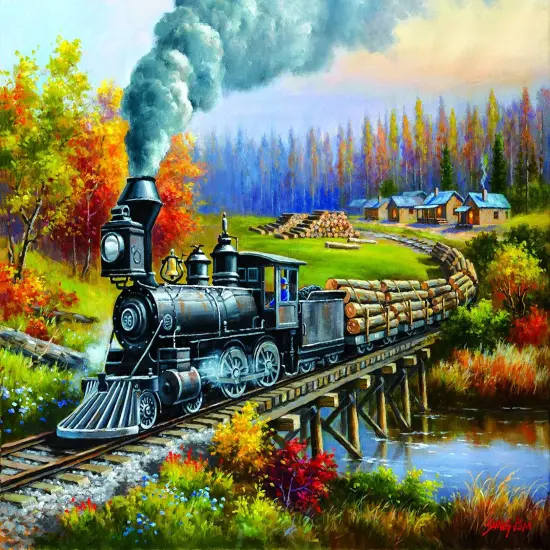 Sunsout Logging Camp Run 1000 pc Jigsaw Puzzle 36678 {1}