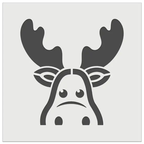 Peeking Moose Wall Cookie DIY Craft Reusable Stencil {7}
