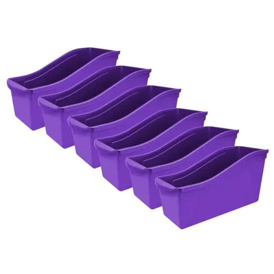 Large Book Bin, Purple, Pack of 6 {1}