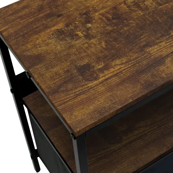 Sorbus TV Stand Dresser with 2 Drawers - Television Riser Chest with Storage - Bedroom, Living Room, Closet, & Dorm Furniture Black/Wood Top {5}