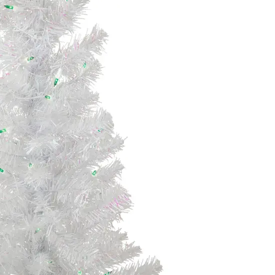 Northlight Pre-Lit Medium Rockport White Pine Artificial Christmas Tree - 4' - Green Lights {5}