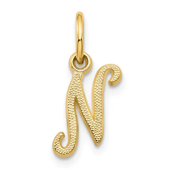 14K Gold Initial N Charm Jewelry FindingKing 16mm Long X 8mm Wide Approx. {1}